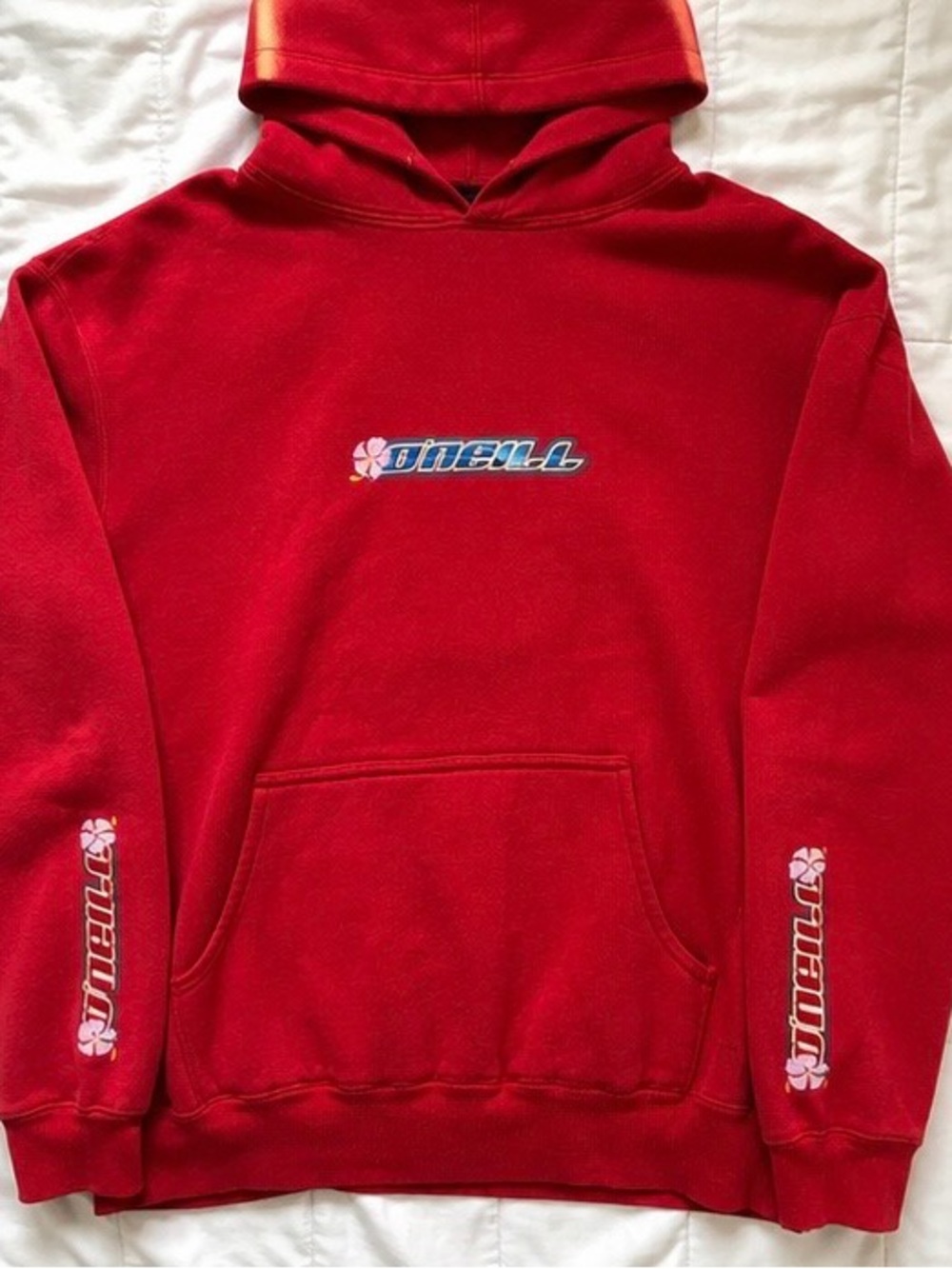 O'Neill Red Crewneck Hoodie with Logo